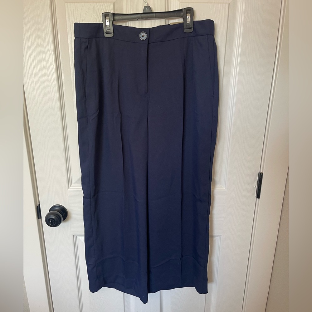 Chico's Blue Wide Leg Pants Tailored High-Waisted